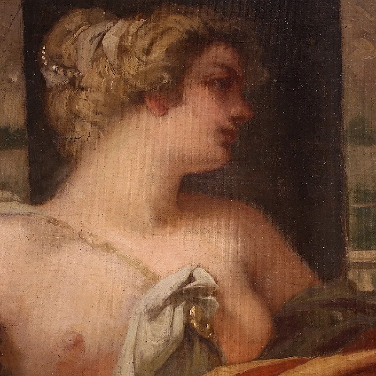 Quadro firmato Pompeo Massani, allegoria della Vittoria, '900 11