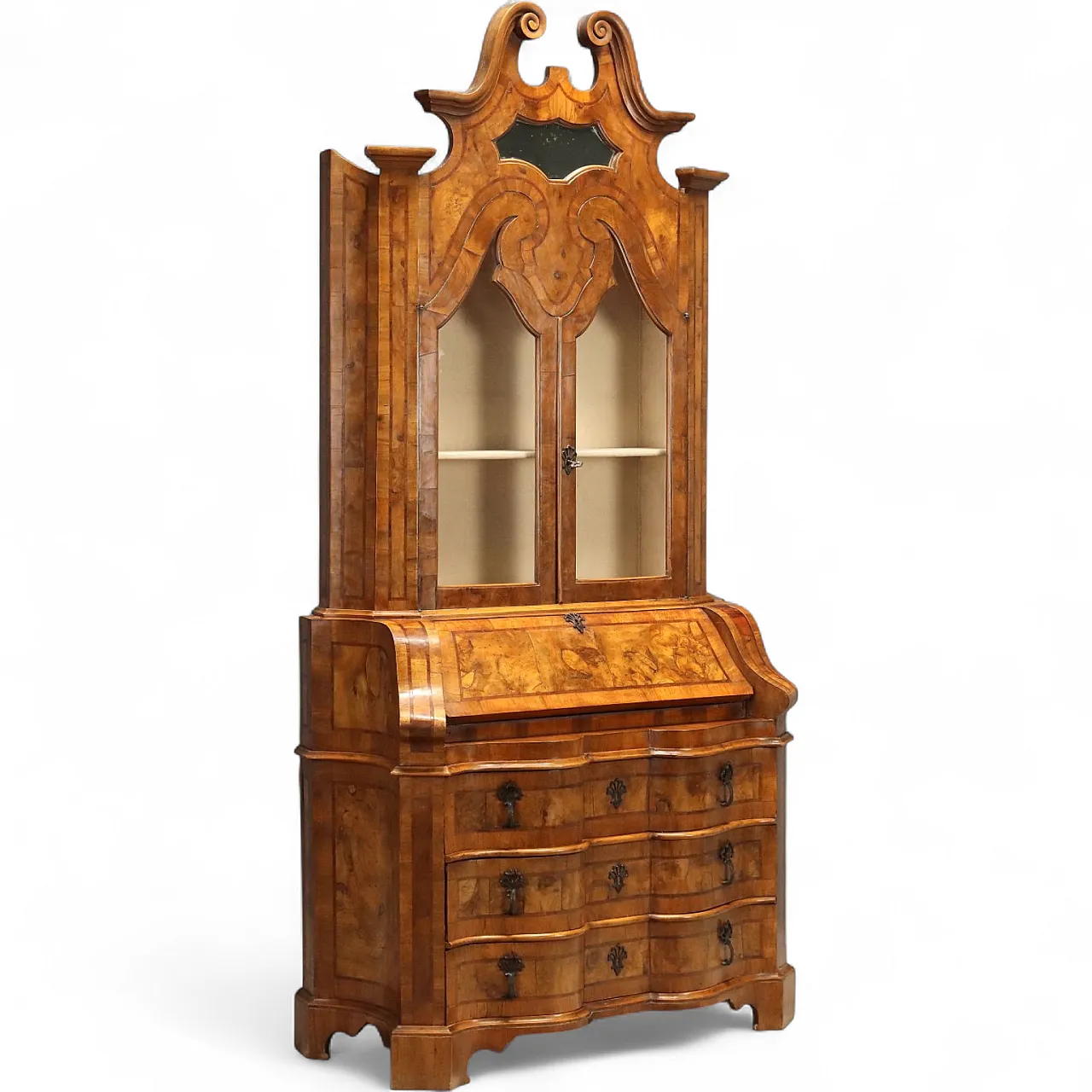 Trumeau in walnut and walnut root, 20th century 11