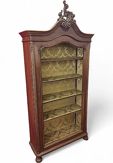 Liberty walnut open display case, 20th century