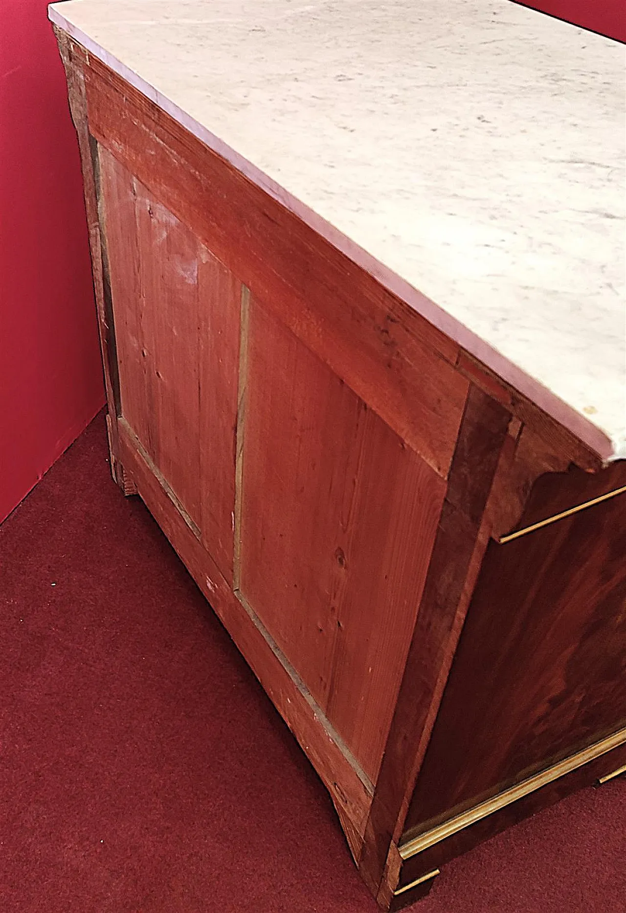 Small mahogany dresser with marble top, 19th century 9