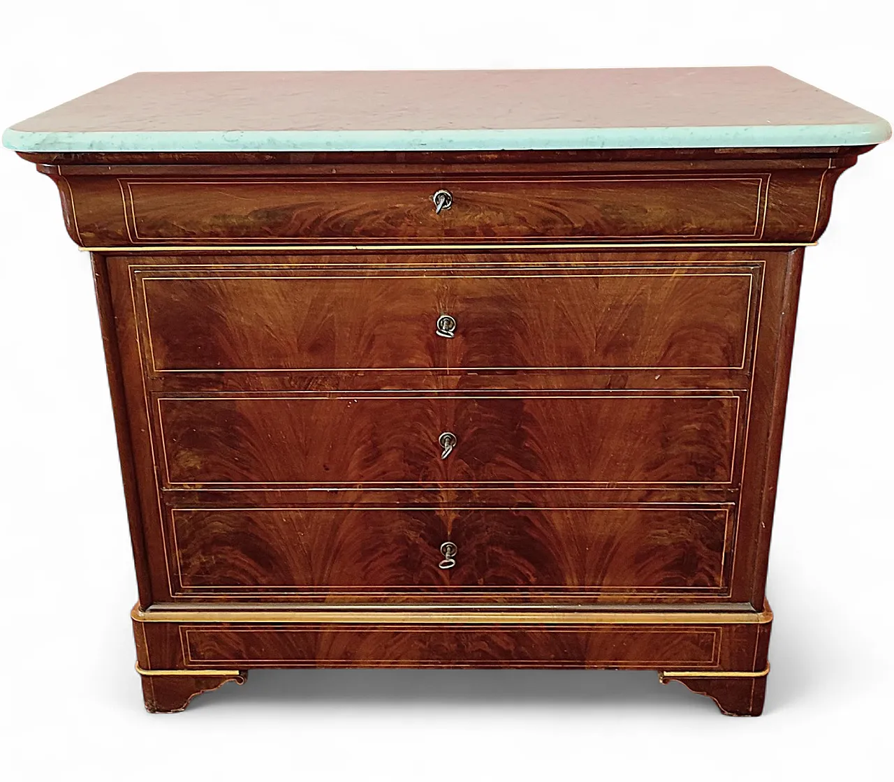 Small mahogany dresser with marble top, 19th century 11