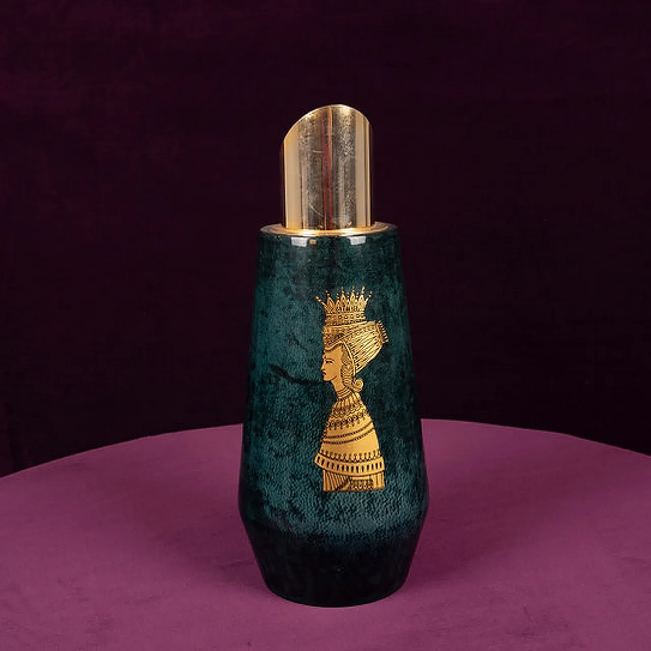 Aldo Tura Mod. 1278D thermos in pergamena e pelle di capra, anni '50 1
