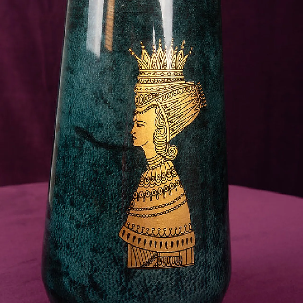 Aldo Tura Mod. 1278D thermos in pergamena e pelle di capra, anni '50 4