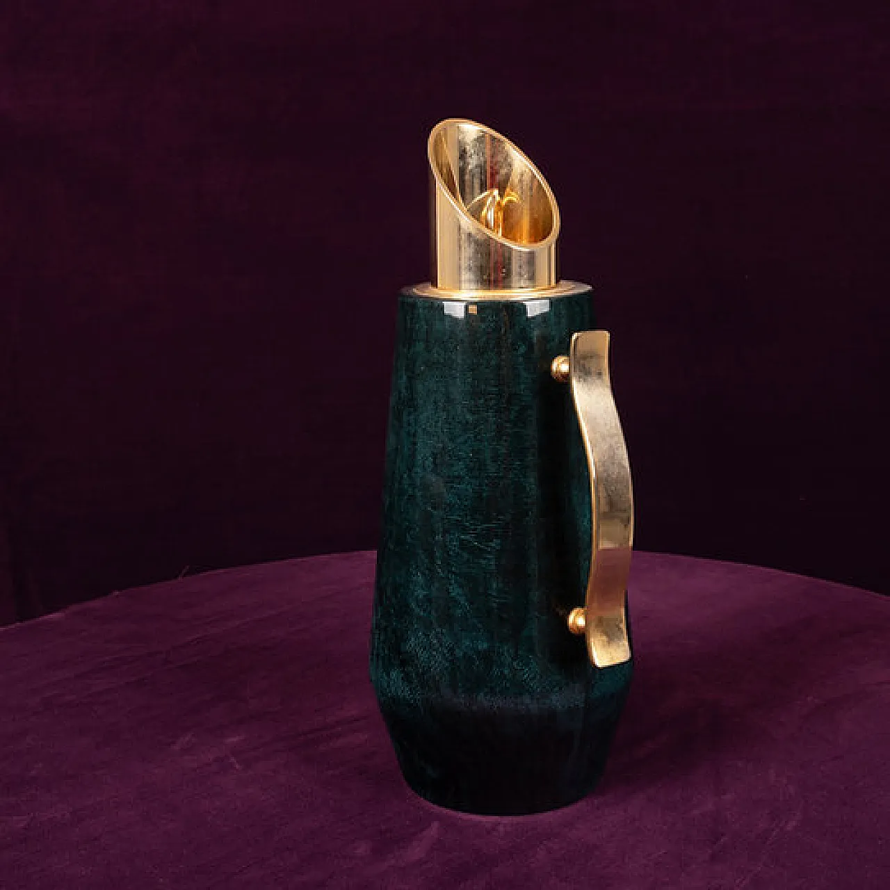 Aldo Tura Mod. 1278D thermos in pergamena e pelle di capra, anni '50 6