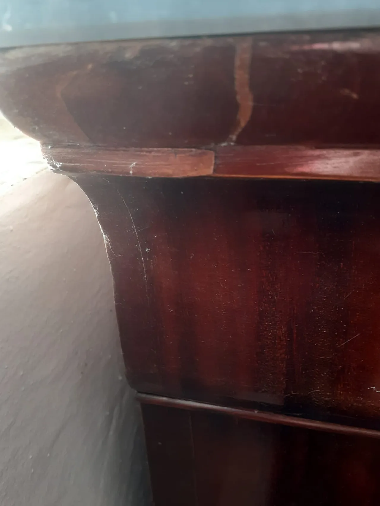 Scrivania secretaire con ribalta, primo '900 4