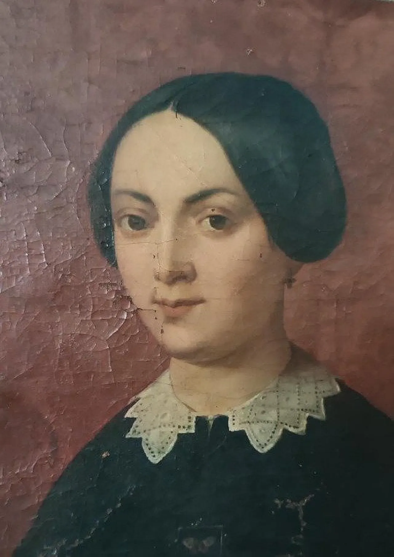 Portrait of a Woman, oil on canvas, mid-19th century 6