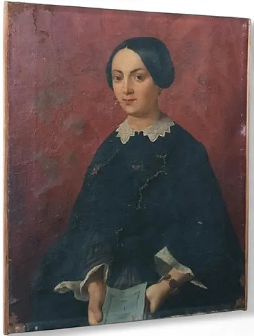 Portrait of a Woman, oil on canvas, mid-19th century