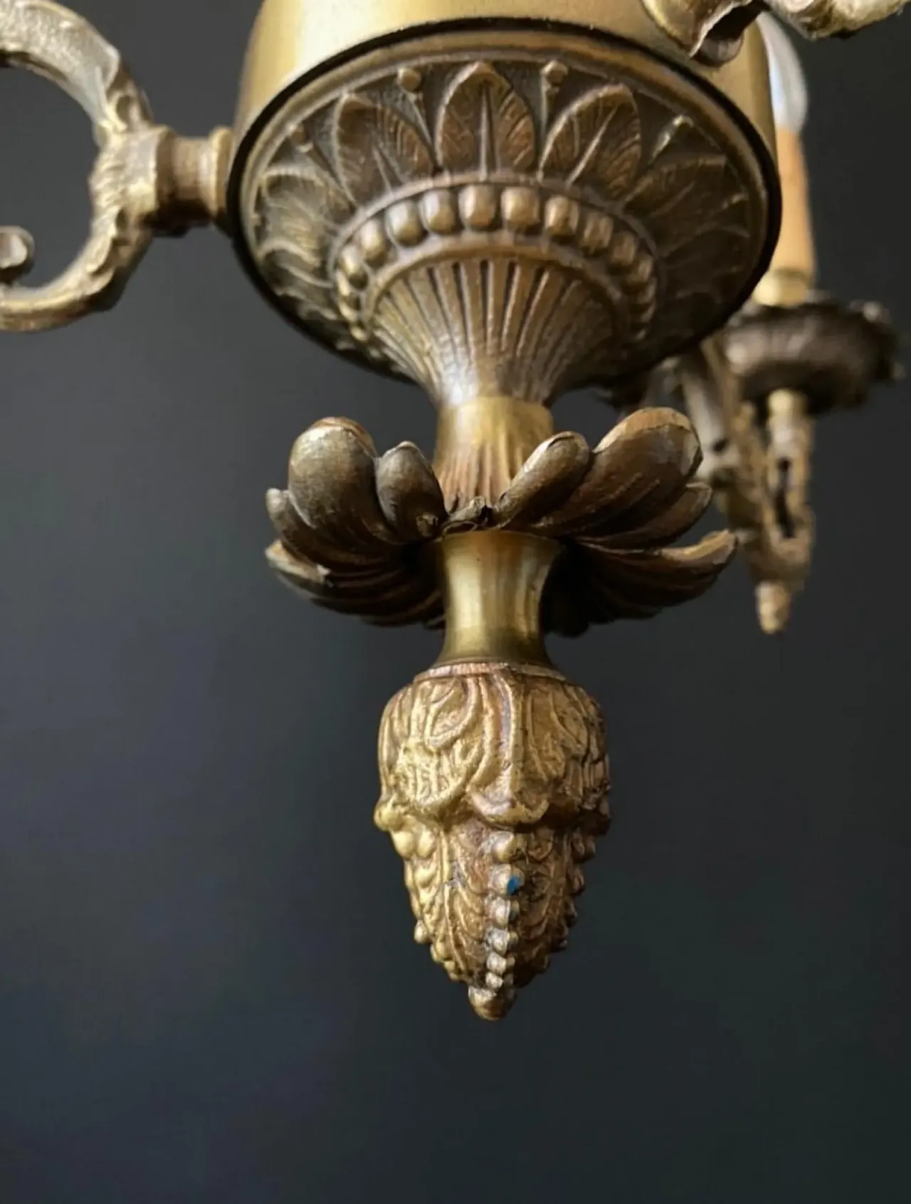 Chandelier with ceramic decorations, 1960s 10