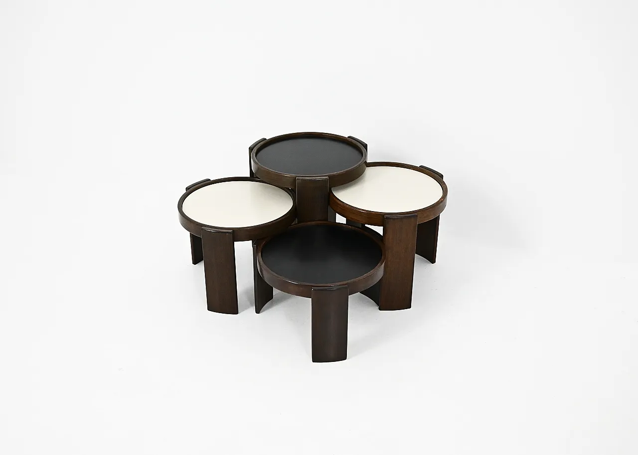 4 tavolini modello 780 di Gianfranco Frattini per Cassina, anni '60 1