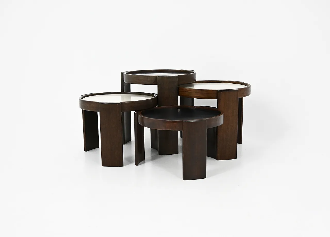 4 tavolini modello 780 di Gianfranco Frattini per Cassina, anni '60 2