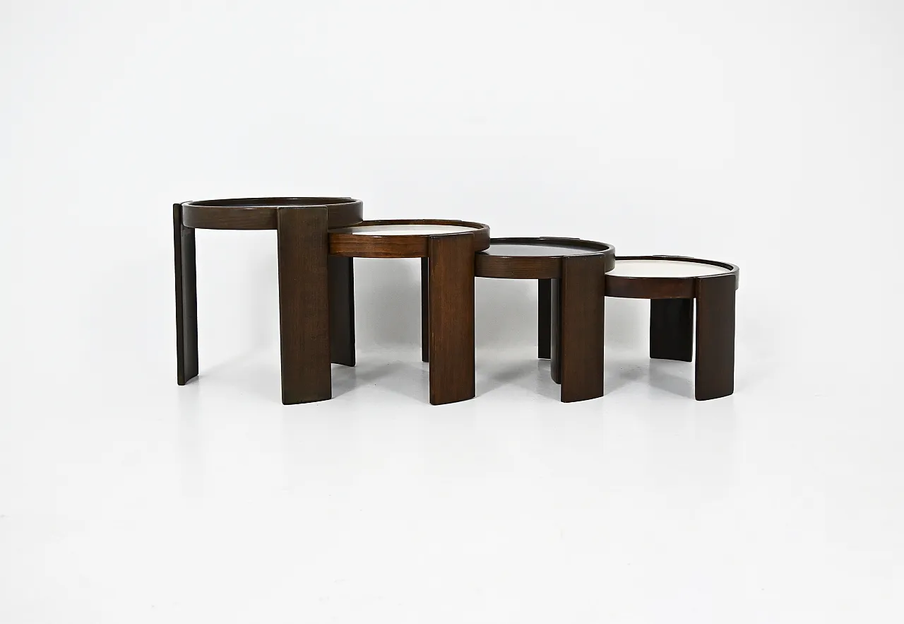 4 tavolini modello 780 di Gianfranco Frattini per Cassina, anni '60 5