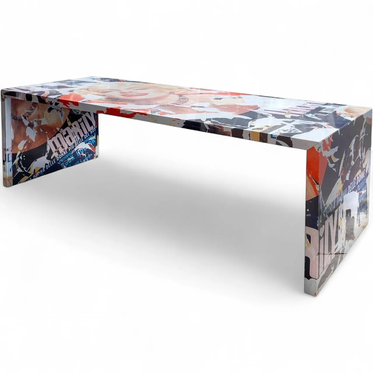 “Marilyn, the most beautiful woman” table by Mimmo Rotella - Marco Ferreri, Italy 8