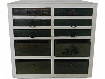 Table chest of drawers 10 drawers 1980