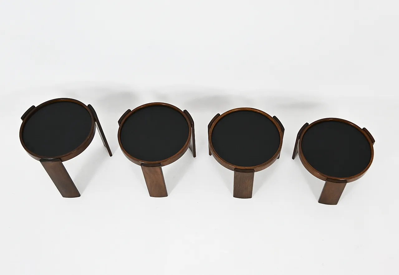 4 tavolini modello 780 di Gianfranco Frattini per Cassina, anni '60 8