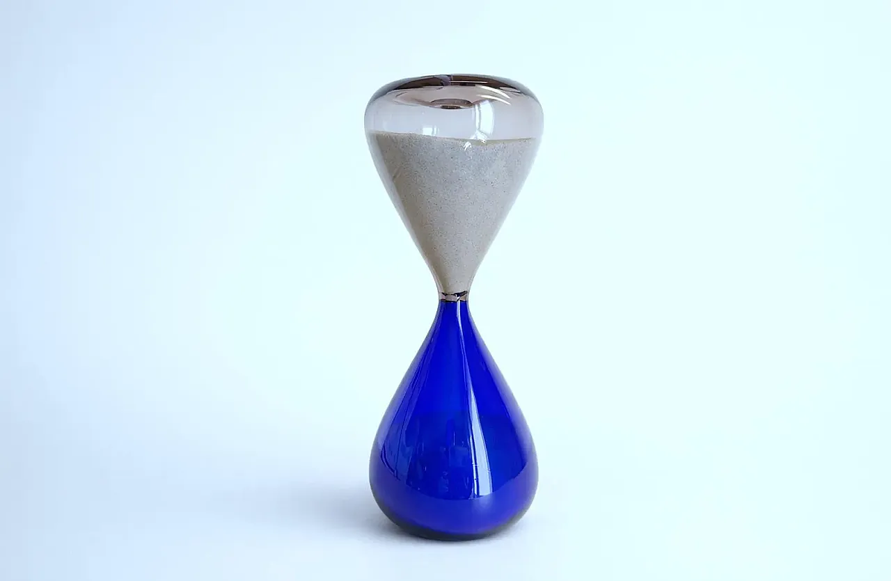 Clessidra in vetro di Murano di Fulvio Bianconi per Venini, anni '90 6