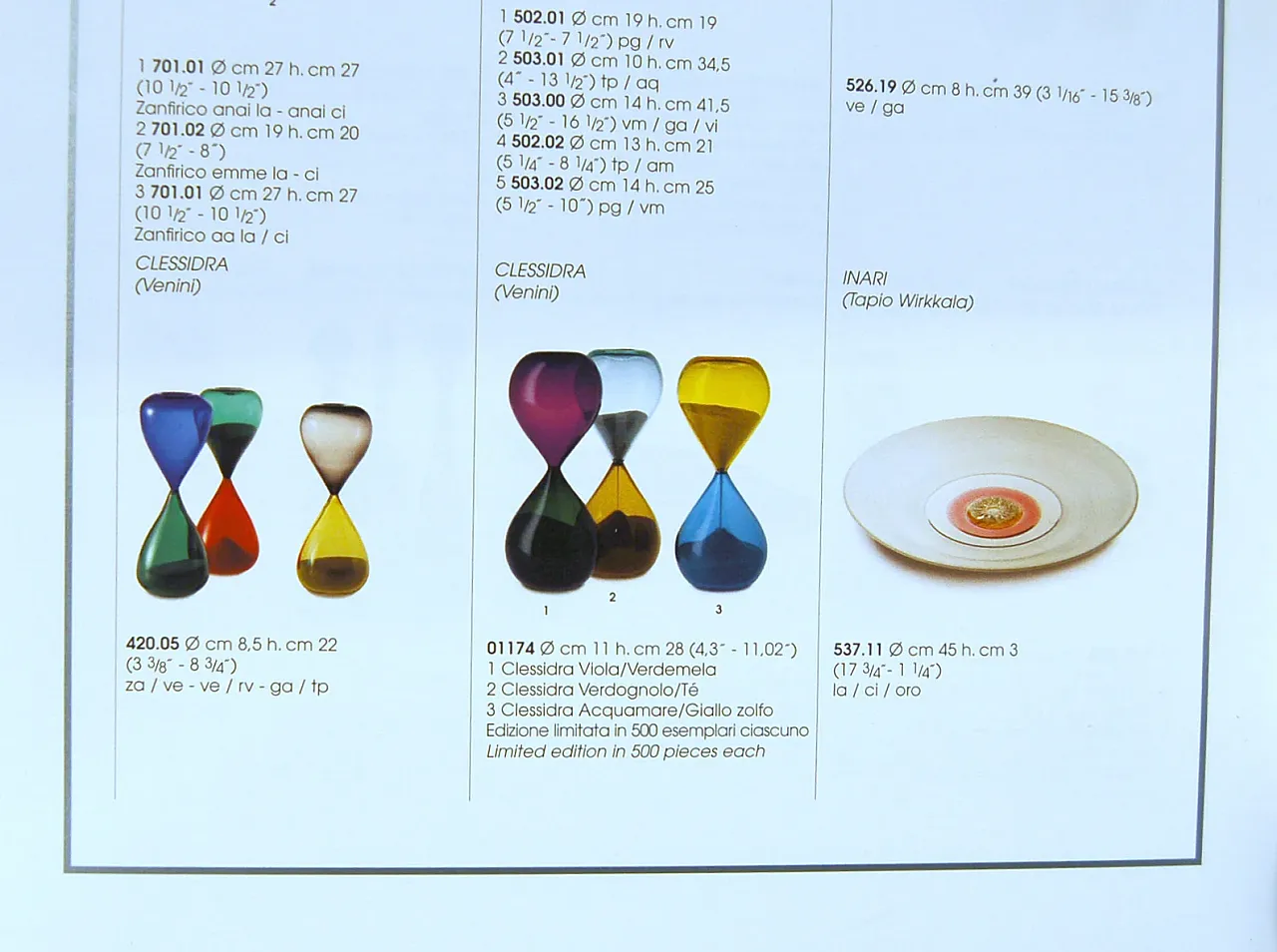 Clessidra in vetro di Murano di Fulvio Bianconi per Venini, anni '90 8
