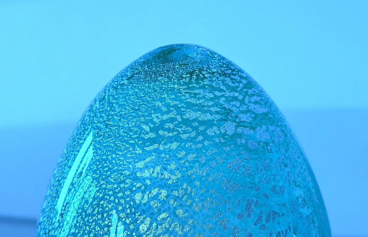 Glass sculpture with silver leaf by Carlo Moretti, 1990s 4