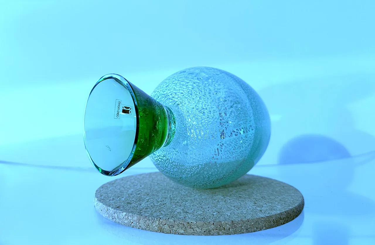 Glass sculpture with silver leaf by Carlo Moretti, 1990s 6