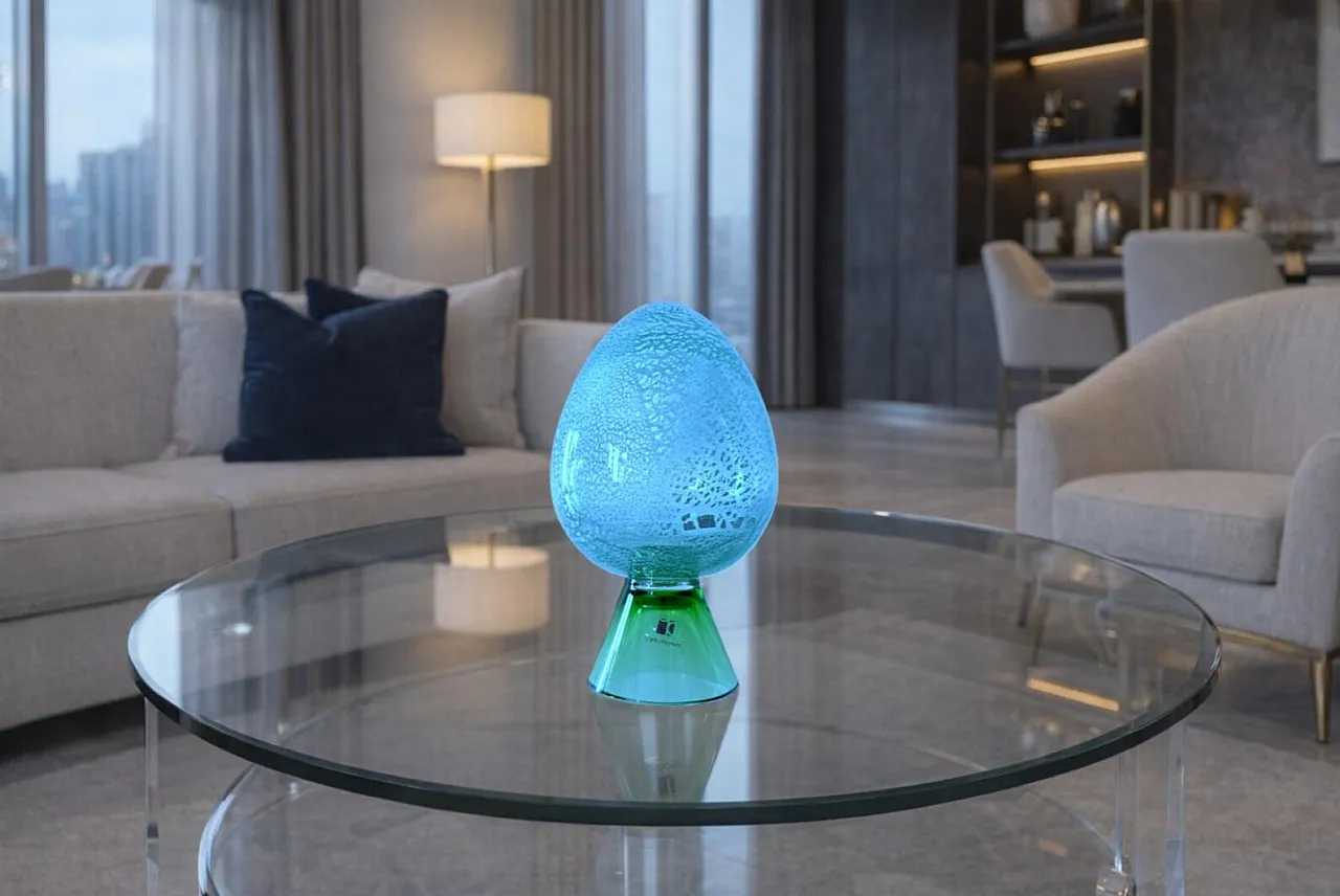 Glass sculpture with silver leaf by Carlo Moretti, 1990s 8