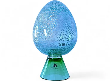 Glass sculpture with silver leaf by Carlo Moretti, 1990s