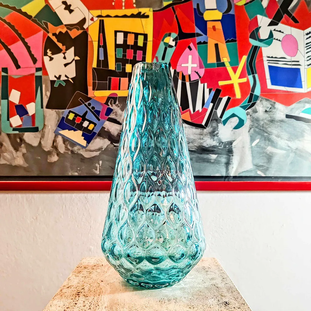 Vase in handblown Murano glass, 1960s 1