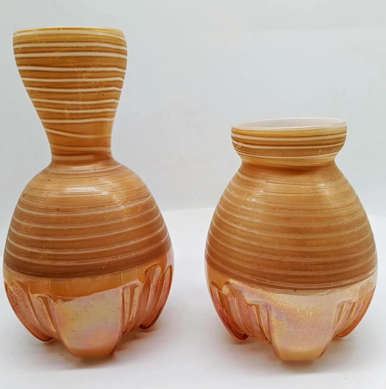 3 Space Age little jacketed vase in Murano glass, 1970s 4