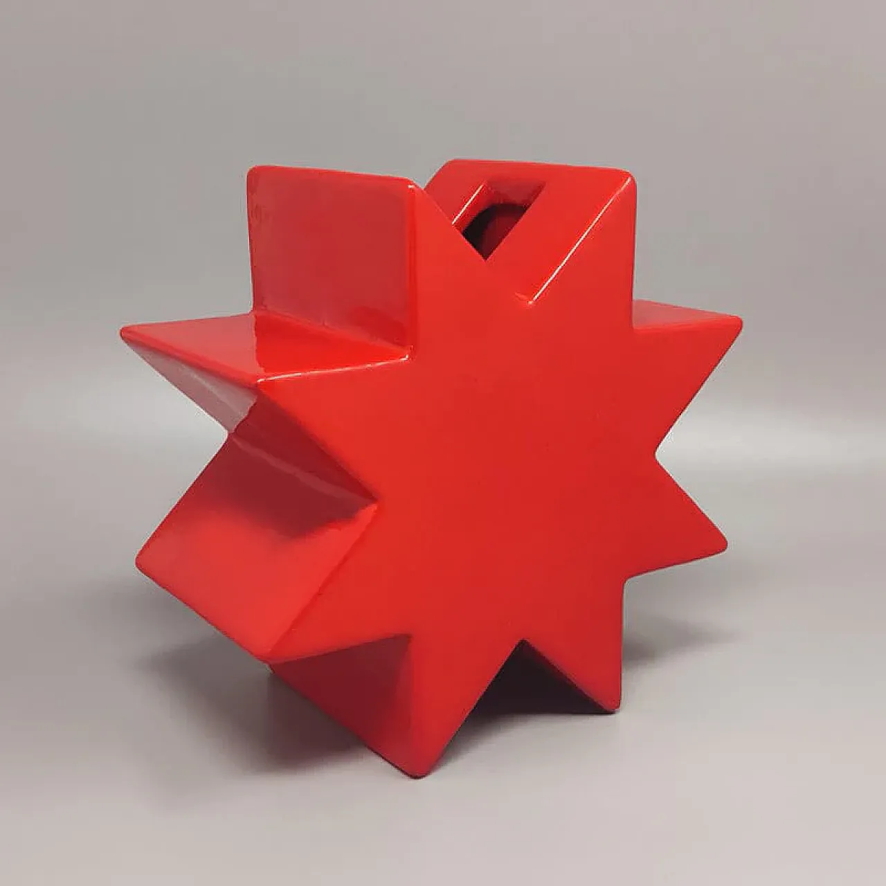 Vaso in ceramica Hsing di Ettore Sottsass per Alessio Sarri, anni '80 2