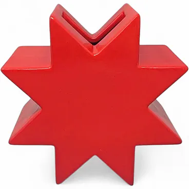 Hsing glazed ceramic vase by Ettore Sottsass for Alessio Sarri, 1980s
