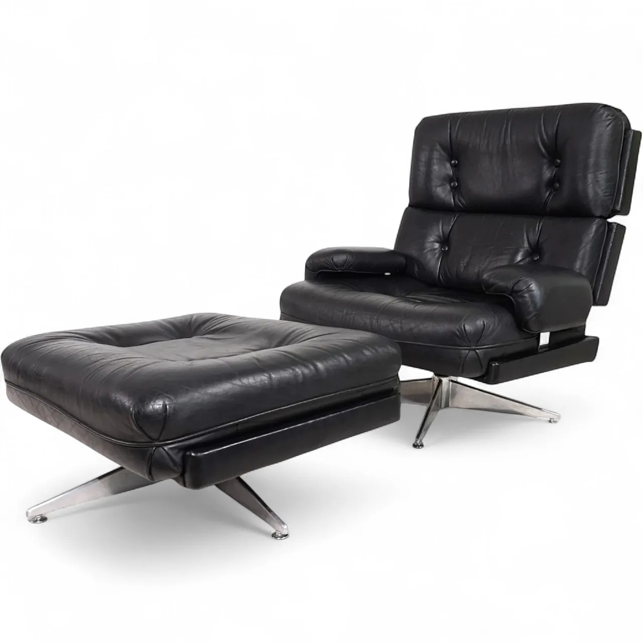 Howard Keith Kohinoor armchair with ottoman for HK Furniture, 1970s 15