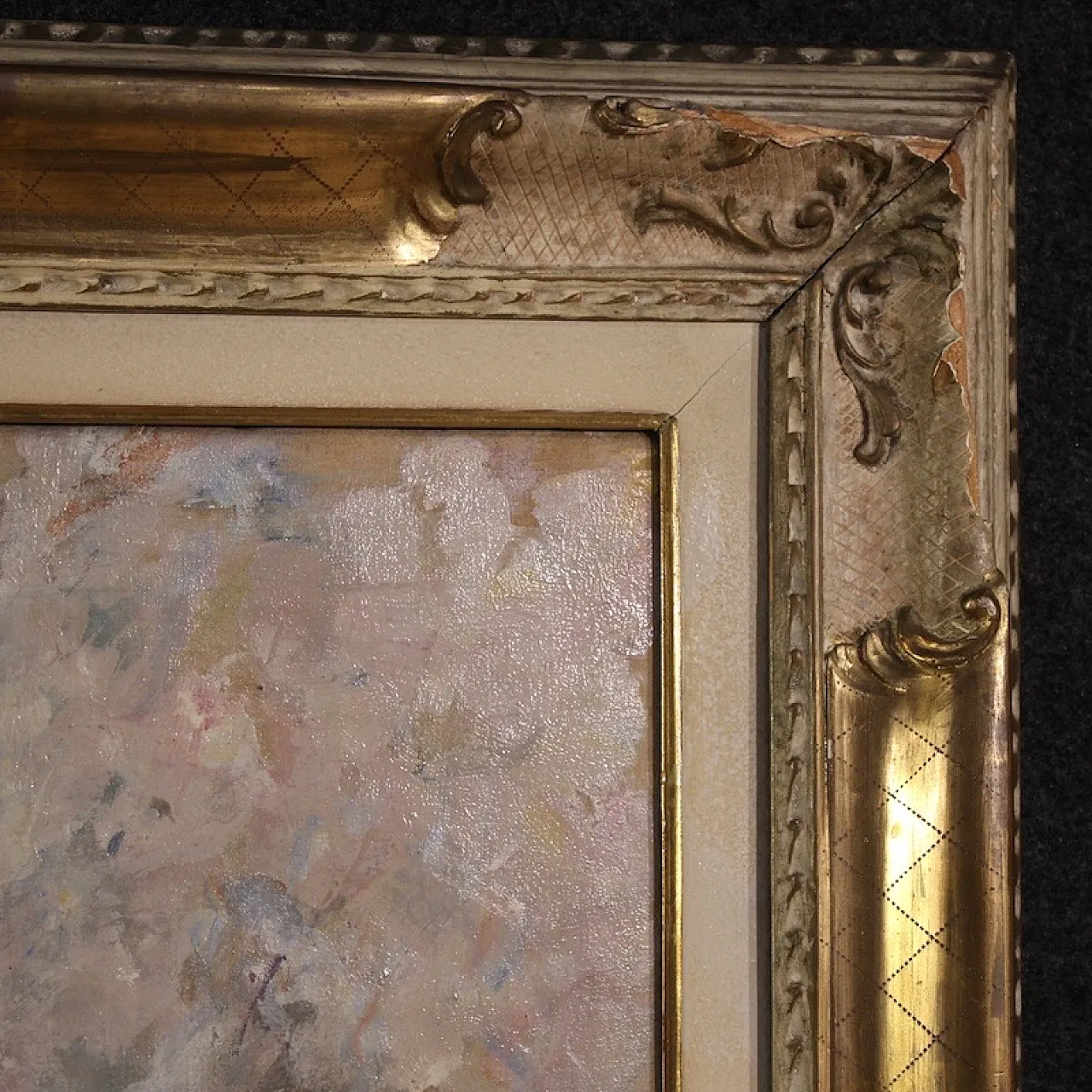 Quadro firmato Luigi Mantovani, veduta di Venezia, anni '30 13