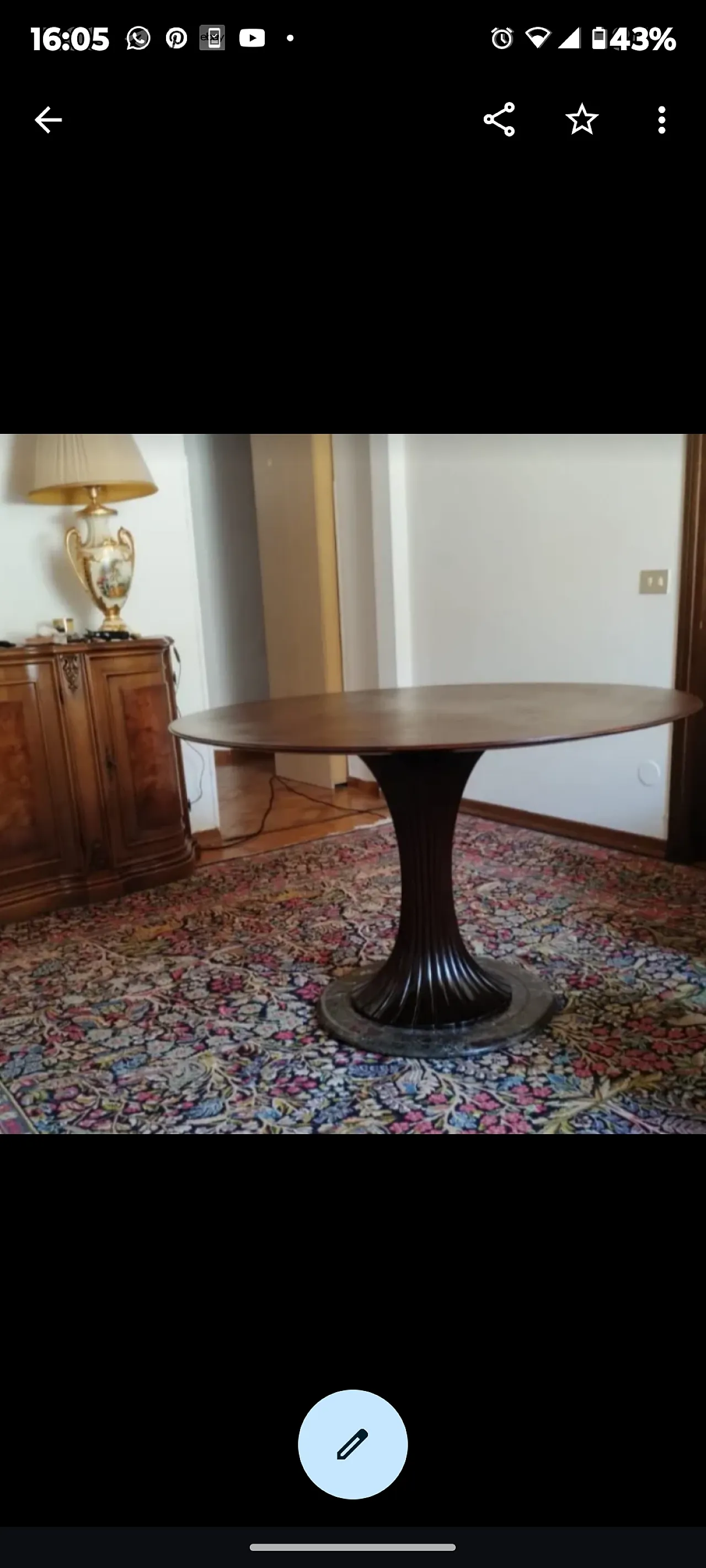 Dining table by Vittorio Dassi, 50s 5