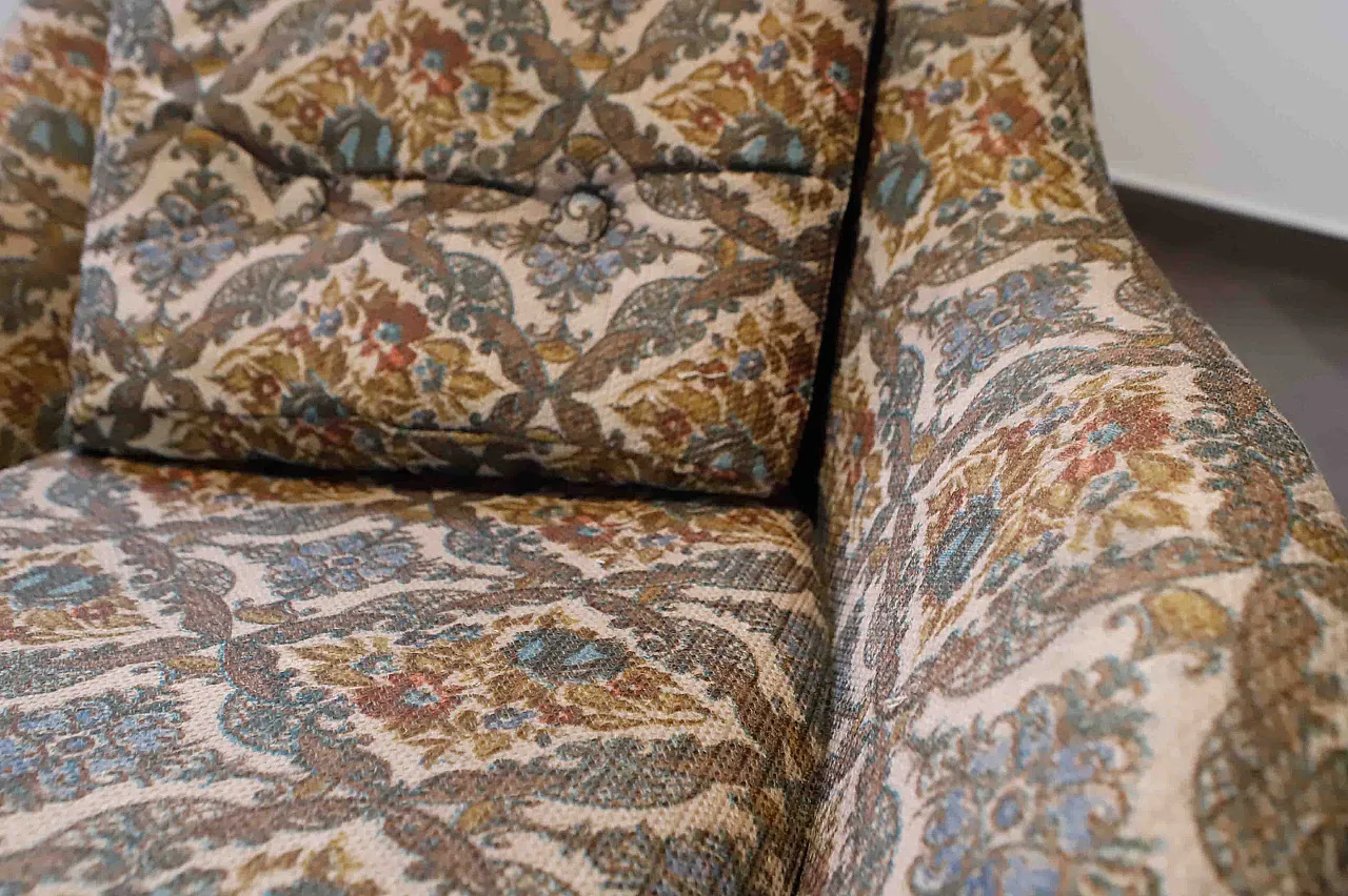 Pair of High-Back Swivel Armchairs with Abstract Upholstery, 70s 11