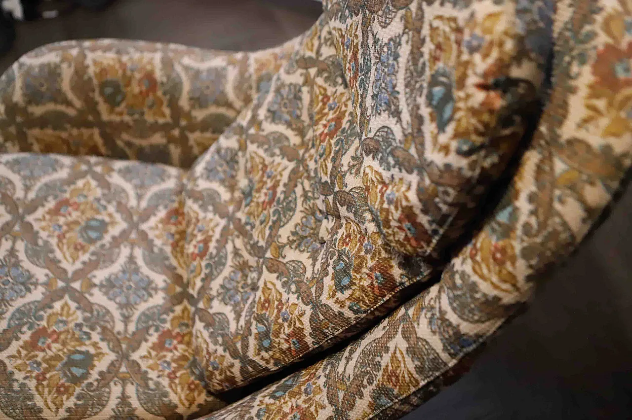 Pair of High-Back Swivel Armchairs with Abstract Upholstery, 70s 14