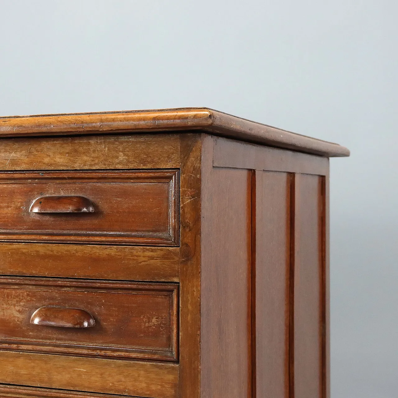 Walnut desk with green insert, early 20th century 6