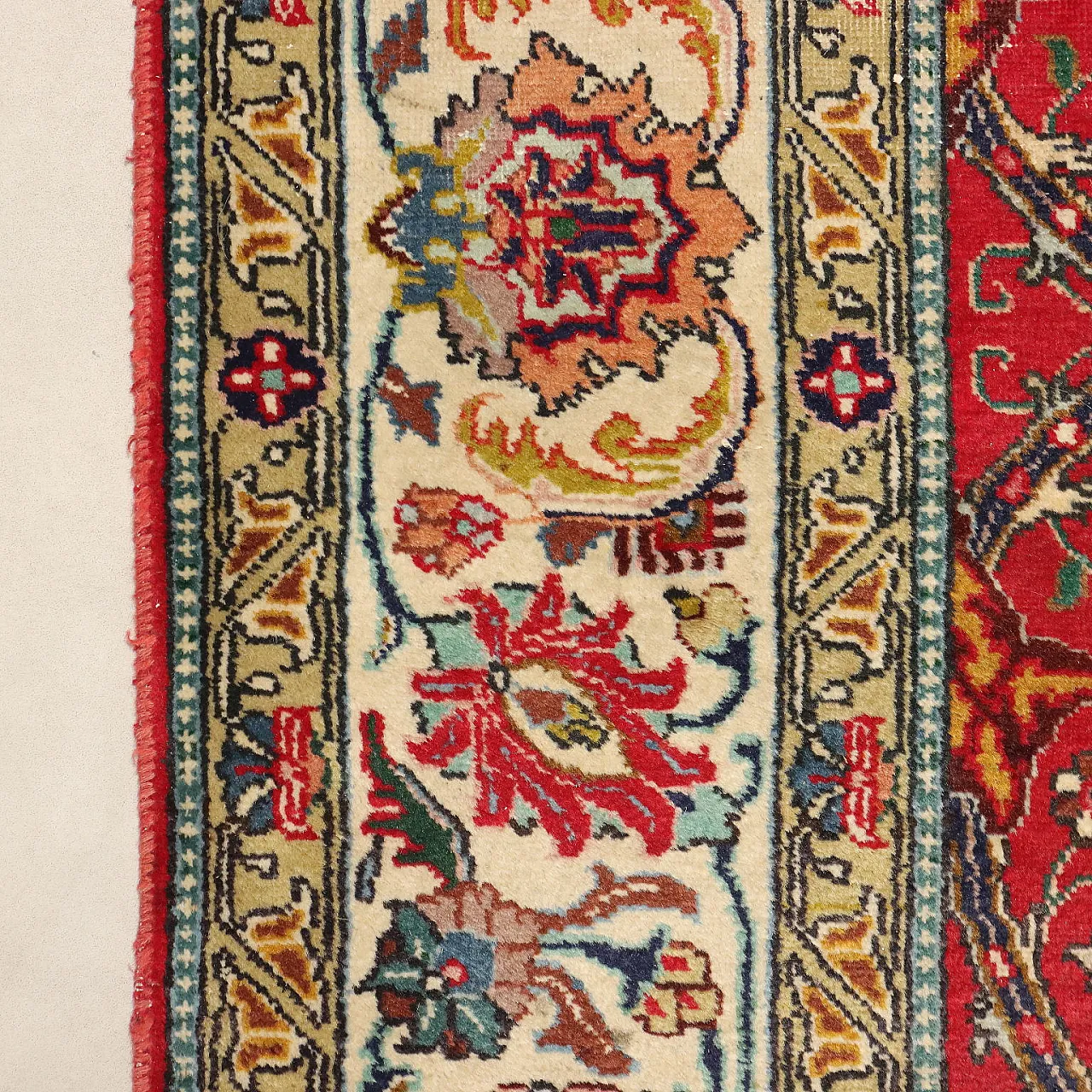 Tabriz rug in cotton and wool, 20th century 7