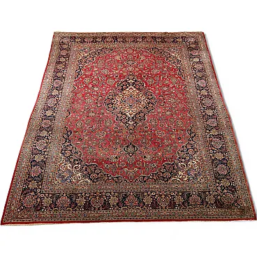 Keshan rug in cotton and wool, 20th century