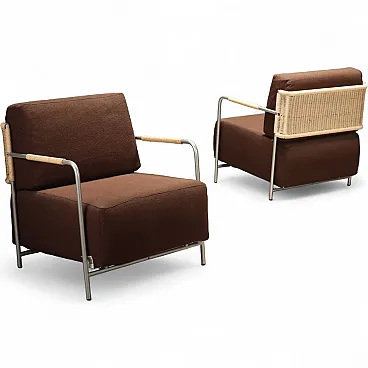 Pair of Calligaris armchairs, 1980s