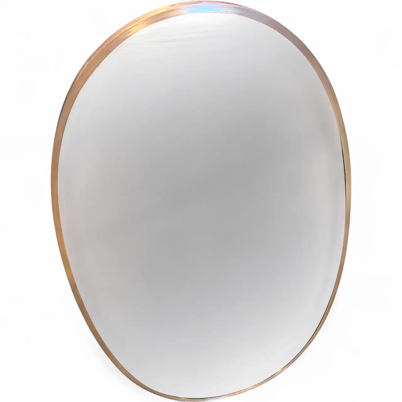 Specchio in ottone massiccio Mid-Century Modern di Gio Ponti, anni '50 14