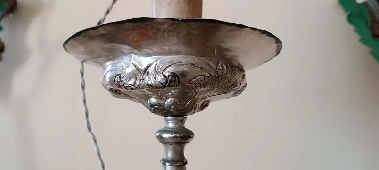 Lampada in metallo argentato, '700 10