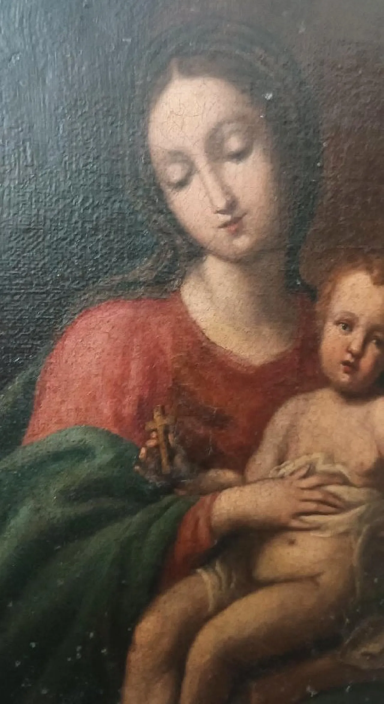 Vergine con Bambino, olio su tela, fine '600 6