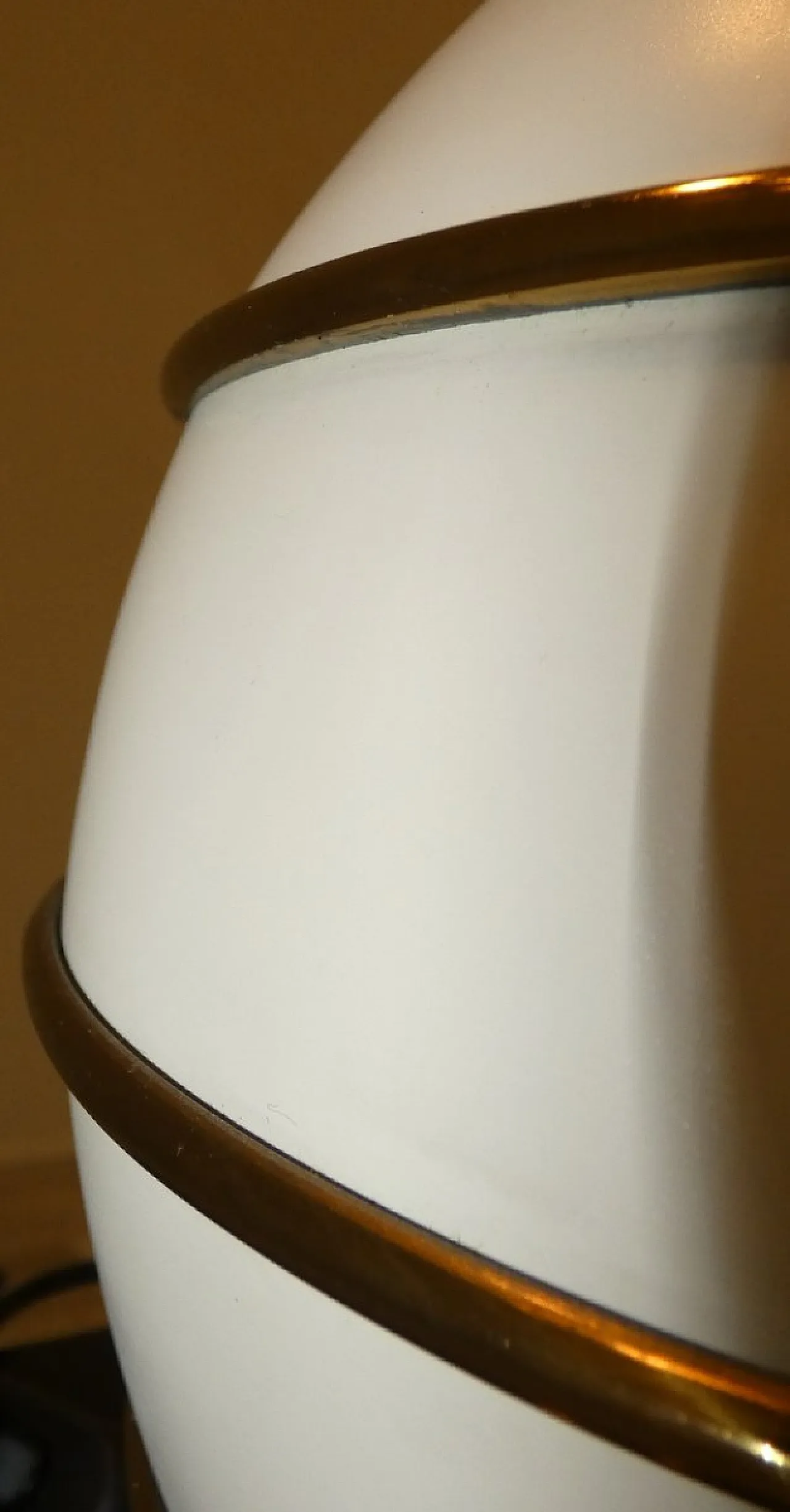 Pair of table lamps with brass details by Tommaso Barbi, 1970s 13