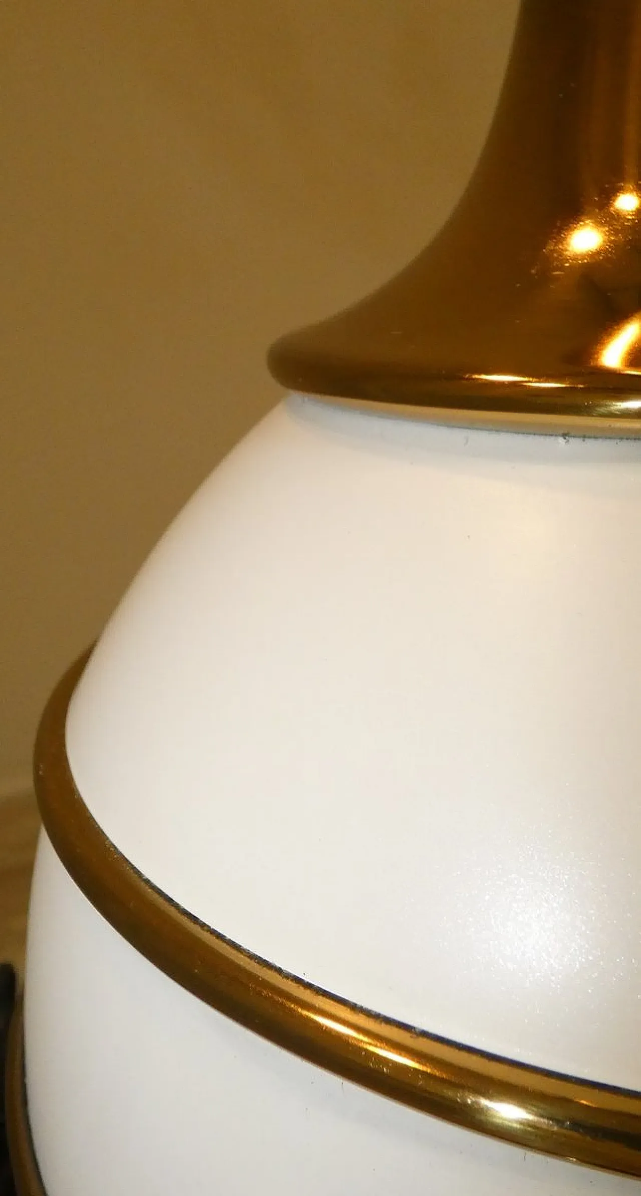 Pair of table lamps with brass details by Tommaso Barbi, 1970s 14