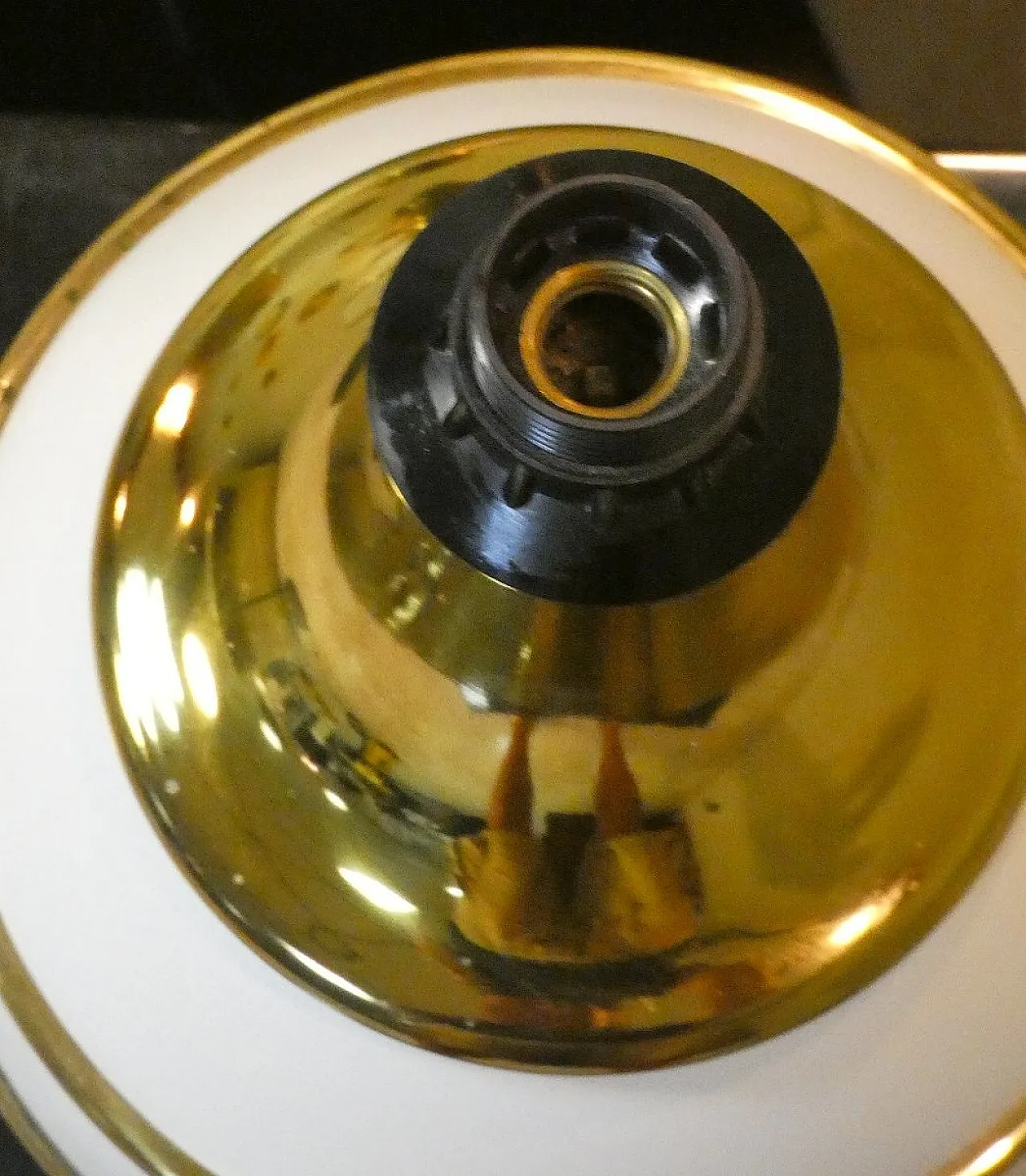 Pair of table lamps with brass details by Tommaso Barbi, 1970s 16