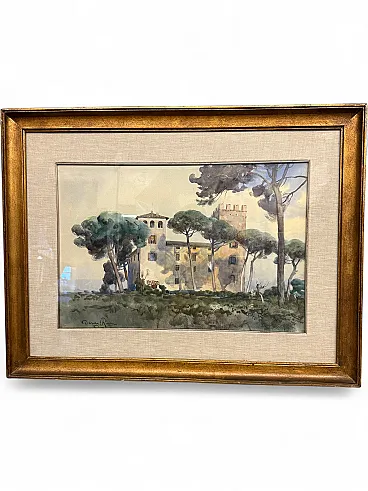 Watercolor Casal De Pazzi, early 20th century