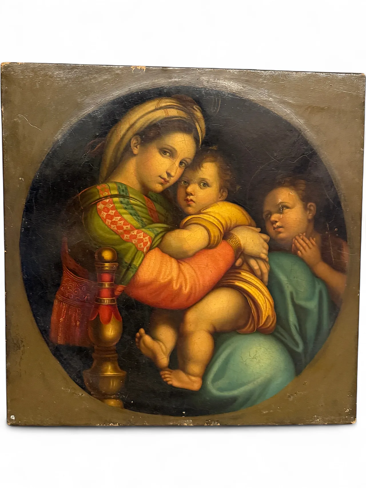 Madonna of the chair, oil on canvas, 19th century 11