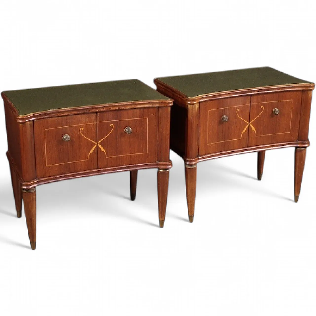 Pair of Paolo Buffa style bedside tables, 20th century 13
