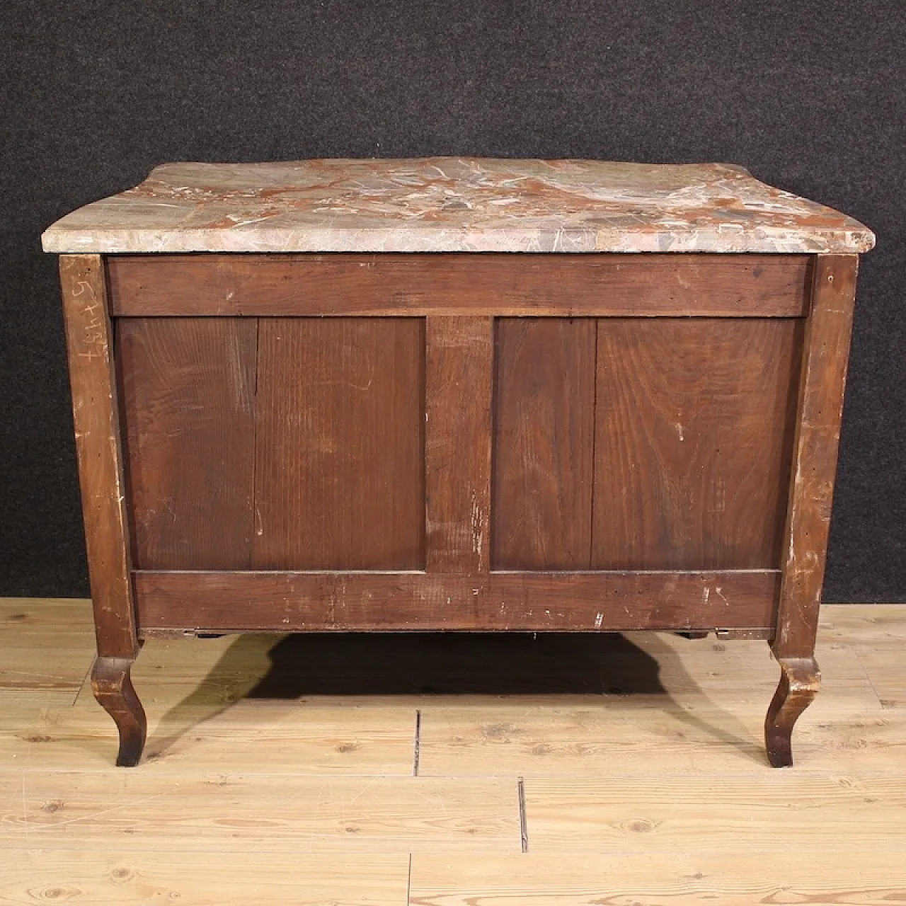 French Louis XV style marquetry chest of drawers from the 20th century 8