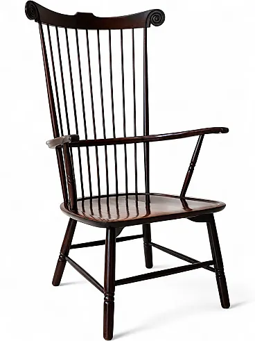 Armchair with high back rods by Paolo Buffa, 1940s