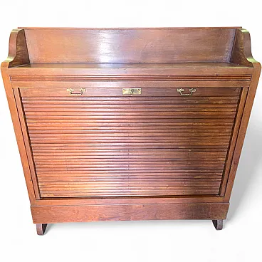 Rolling shutter archive cabinet, early 20th century