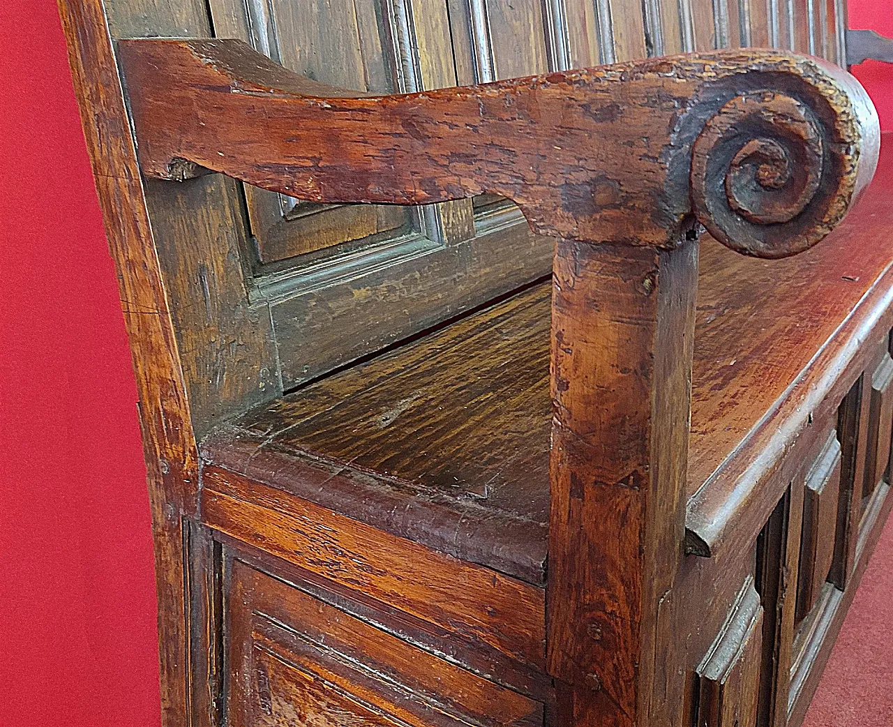 Spanish oak bench, 16th century 7